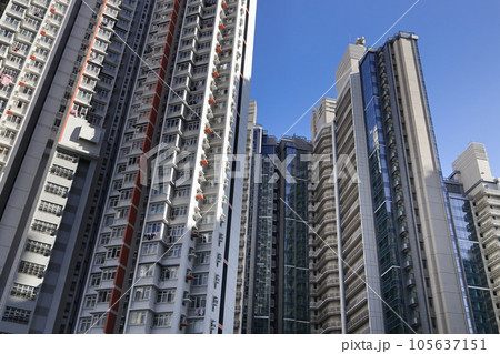 Aug 3 2023 Hoi Ying Estate is a public housing estate, hk Aug 3 2023 Hoi Ying Estate is a public housing estate, hk 105637151