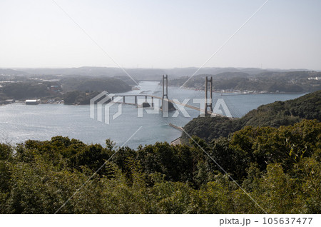 呼子大橋 加部島 風の見える丘公園からの景色 呼子大橋 加部島 風の見える丘公園からの景色 105637477