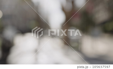 Blurred background of city streets of Nice for backdrop 105637597