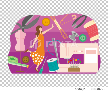 手工藝品和服裝的圖像插圖 105638722