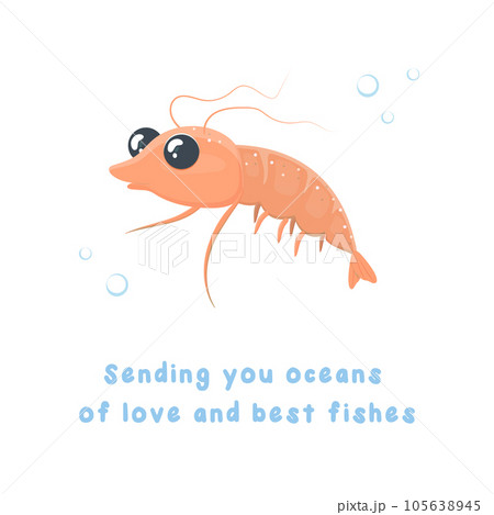 Motivational and support card with sea creatures 105638945