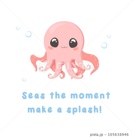 Motivational and support card with sea creatures Motivational and support card with sea creatures 105638946