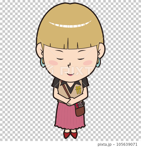 鞠躬的女理髮師 105639071
