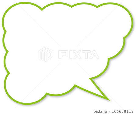 シンプルなグリーンの吹き出し 105639115