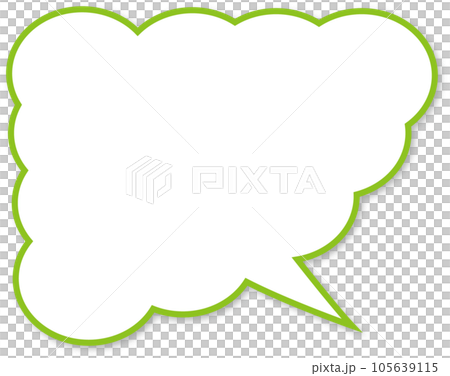 シンプルなグリーンの吹き出し 105639115