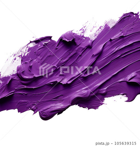 油絵の質感の抽象素材）ダイナミックに厚塗りされた紫の絵の具。AI生成