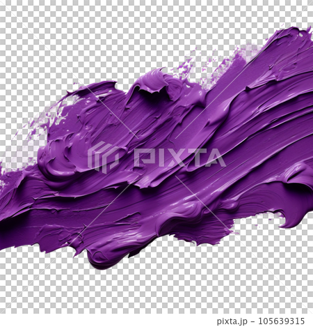 油絵の質感の抽象素材）ダイナミックに厚塗りされた紫の絵の具。AI生成