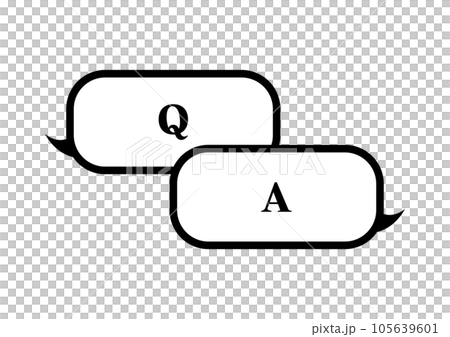 チャットで質問に答えるアイコン。文字で会話するコミュニケーション。 105639601