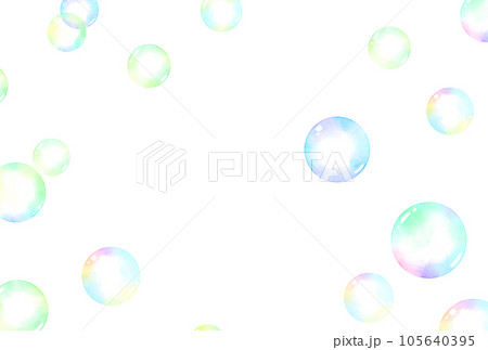 背景素材_水彩_シャボン玉 背景素材_水彩_シャボン玉 105640395