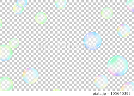 背景素材_水彩_シャボン玉 背景素材_水彩_シャボン玉 105640395