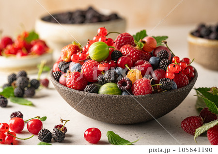 Various fresh berries Various fresh berries 105641190