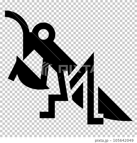 代表昆蟲、螳螂的填充風格圖標 105642049