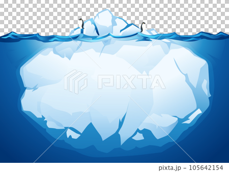 Iceberg illustration material 105642154
