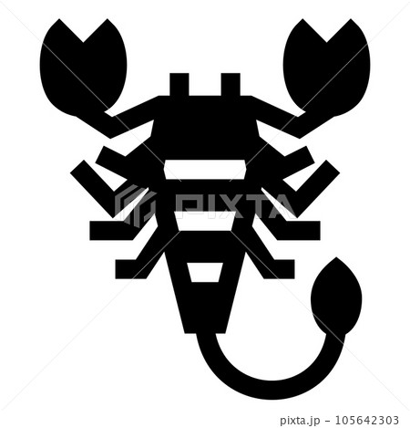 害虫、サソリを表す塗りつぶしスタイルのアイコン 害虫、サソリを表す塗りつぶしスタイルのアイコン 105642303