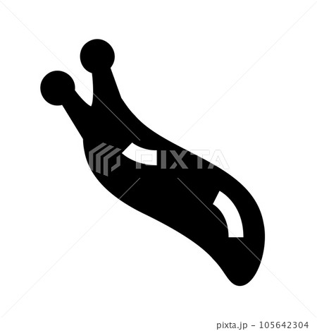 害虫、ナメクジを表す塗りつぶしスタイルのアイコン 害虫、ナメクジを表す塗りつぶしスタイルのアイコン 105642304