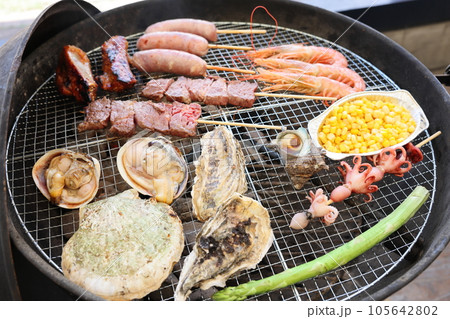 海鮮浜焼きバーベキュー 105642802