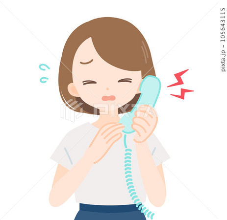 電話対応・クレーム対応をする女性 105643115