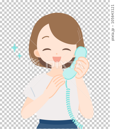 電話対応・案内をする笑顔の女性 105643121