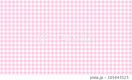 ピンクのギンガムチェック柄のパターン - かわいいパステルカラーの