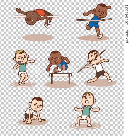 かわいい陸上イラスト集 かわいい陸上イラスト集 105643631