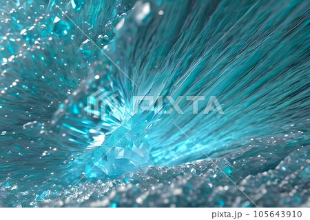 Blue crystal mineral stone. Gems. Mineral crystals in the natural environment. Texture of precious natural stones.  105643910
