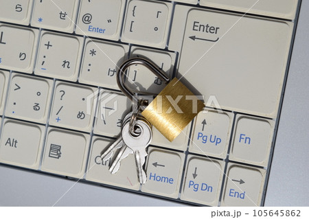 パソコンセキュリティイメージ 南京錠 105645862