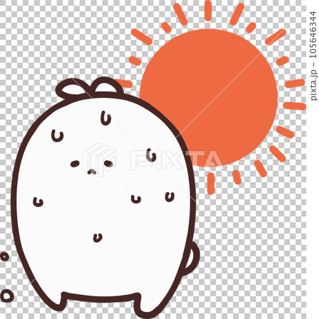 可愛的兔子在炎熱的天氣裡出汗，很可能會中暑 105646344