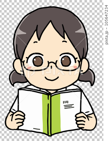 讀課本的夏季女學生 105647234