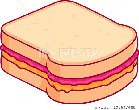 A Kraft peanut butter and jelly or jam sandwich is seen in studio, 2014.  (Adrien Veczan Stock Photo - Alamy