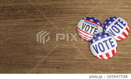 The Button Black Badge Brooch Decor for Vote...のイラスト素材 [105647586] - PIXTA