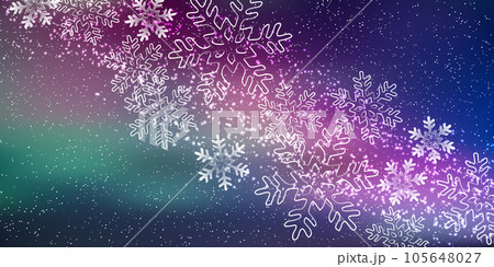 雪　クリスマス　冬　空　背景 105648027