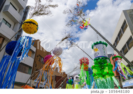 安城七夕まつりの竹飾り　愛知県安城市 105648180