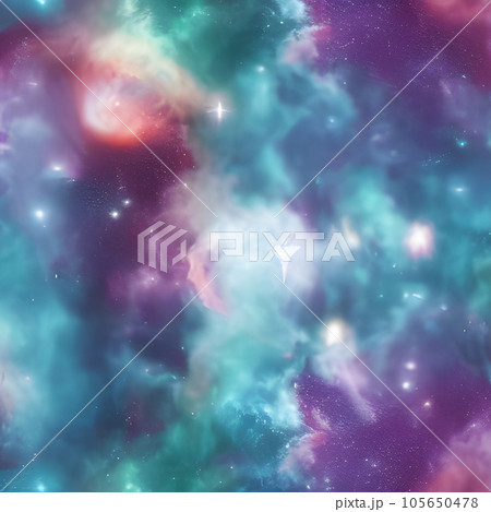 galaxy space random background, nebula light...のイラスト素材 [105650478] - PIXTA