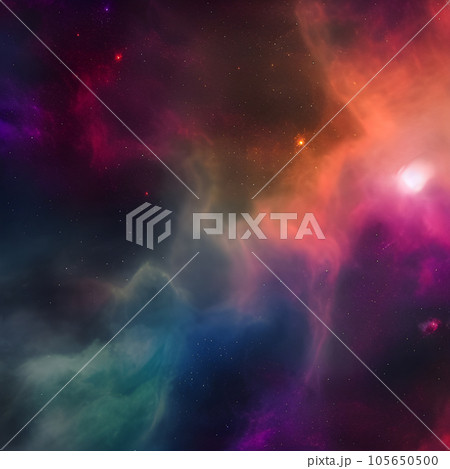 galaxy space random background, nebula light...のイラスト素材 [105650500] - PIXTA