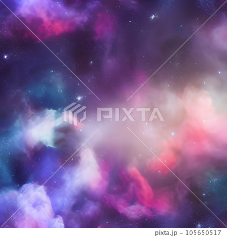 galaxy space random background, nebula light...のイラスト素材 [105650517] - PIXTA