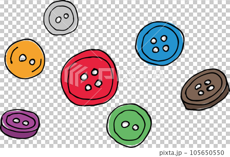 ボタンのイラスト（手書き） 105650550
