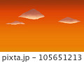 空【朱色】横方向シームレス（横方向につながる画像） 105651213