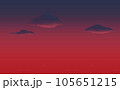 空【茜色】横方向シームレス（横方向につながる画像） 105651215
