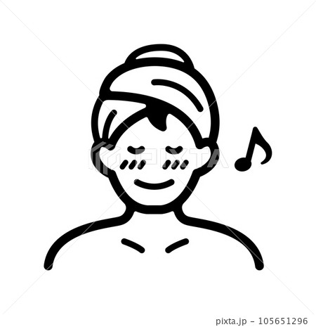 バスタイム・入浴・サウナ ベクターアイコンイラスト 105651296