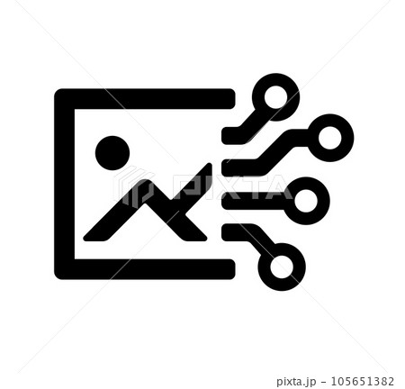 自動画像生成 / 画像生成AI ベクターアイコンイラスト 105651382