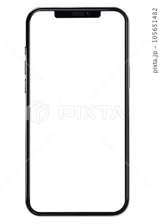 【ホワイトバック】スマートフォンのフレーム素材 105651482