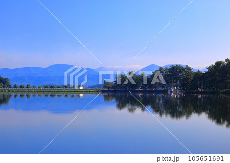 花笠ライン風景 徳良湖 花笠ライン風景 徳良湖 105651691