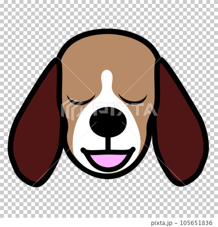 ビーグル犬の顔のイラストGIFアニメ用 ビーグル犬の顔のイラストGIFアニメ用 105651836