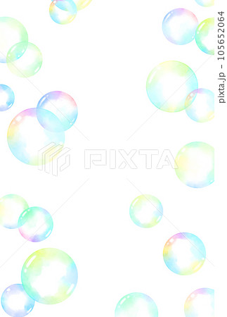 背景素材_水彩_シャボン玉 105652064