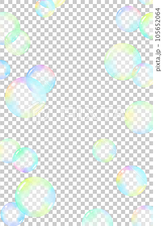 背景素材_水彩_シャボン玉 105652064