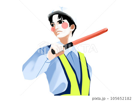 初々しい警備員さん、背景無し1 初々しい警備員さん、背景無し1 105652182