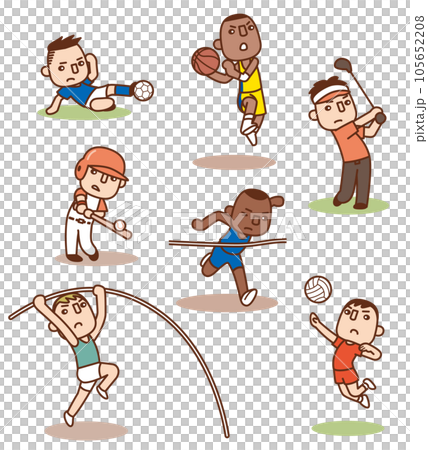 かわいいスポーツイラスト集 かわいいスポーツイラスト集 105652208
