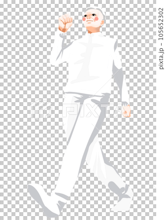 walking illustration grandpa 2 105652302