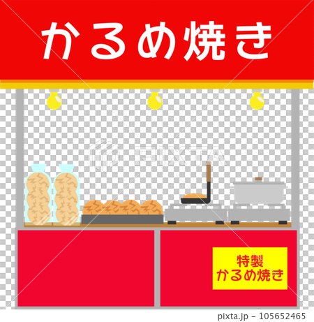 Illustration of a stall selling fried chicken Illustration of a stall selling fried chicken 105652465