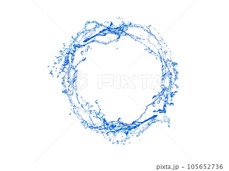 抽象的な青い水しぶきのイラスト 105652736